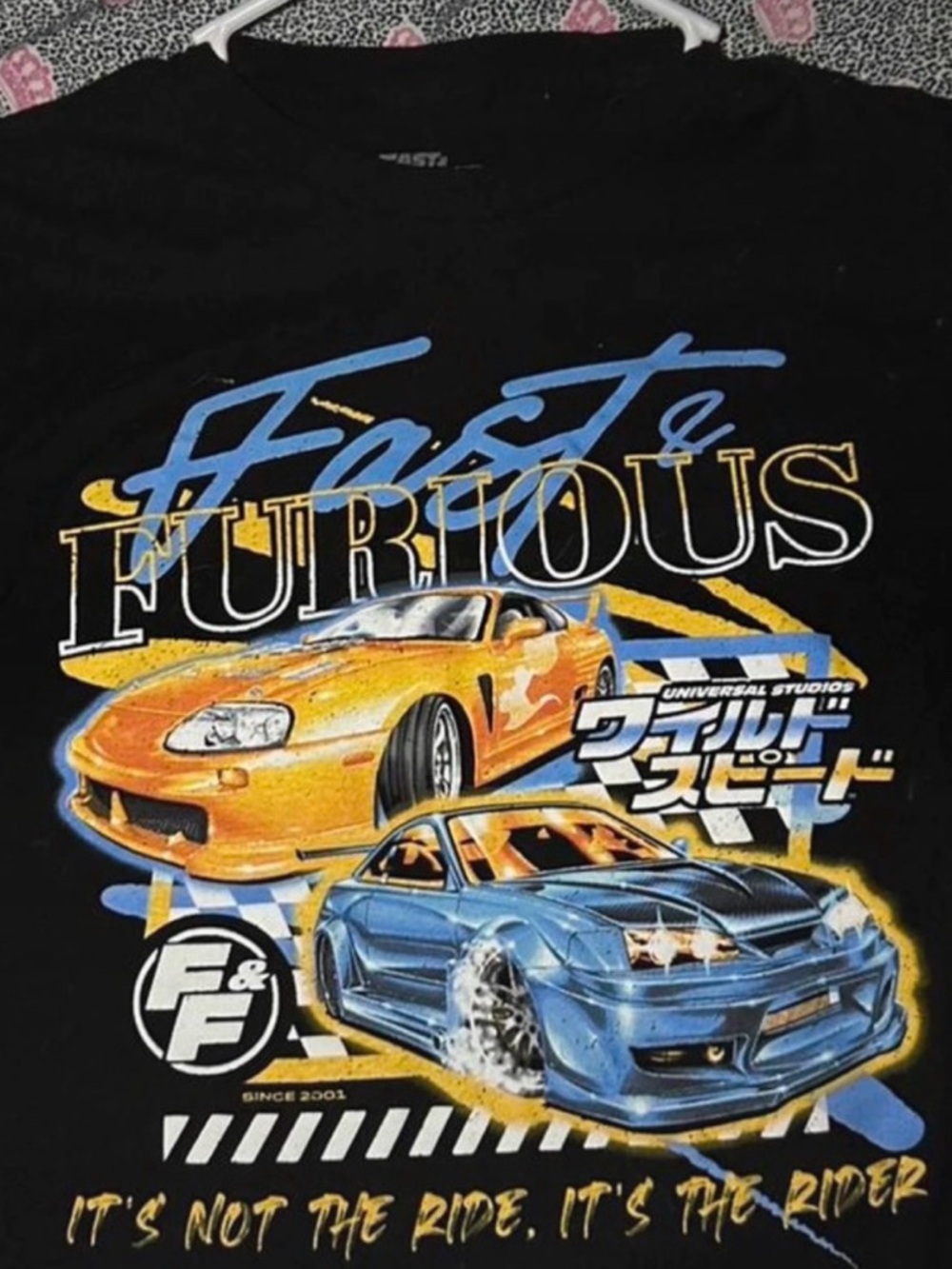 Fast & Furious Black Graphic Tee - Logo Tag Detail